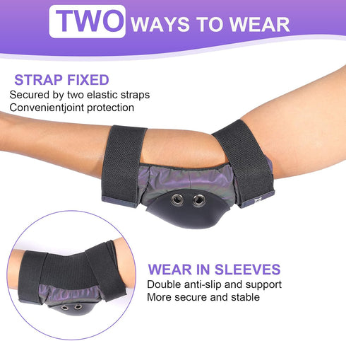 Skating Protective Gear Adult, Knee Pads for Youth/Women/Men, Skate Pads with Elbow Pads and Wrist Guards