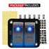 FXC Rocker Switch Aluminum Panel, 2 Gang Toggle Switches Dash, 5 Pin ON/Off, 2 LED Backlit for Boat Car Marine Blue