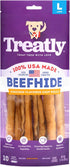 USA Beefhide Chip Rolls, 10-11" Dog Chew Treats, Chicken Flavor, 10 Count