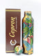 Pure Copper Water Bottle 30 oz 900 ml - Leak Proof Ayurvedic WildFlower Printed Copper Vessel