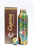 Pure Copper Water Bottle 30 oz 900 ml - Leak Proof Ayurvedic WildFlower Printed Copper Vessel