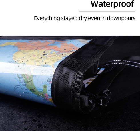 KOSIBATE Waterproof Map Case, Military Hiking Pouch Holder with Clear Window & Lanyard