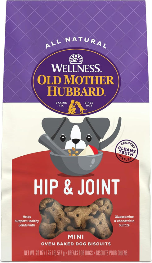 Wellness Old Mother Hubbard Hip & Joint Dog Biscuits, Natural Training Treats,