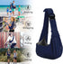 PETLOFT Adjustable Reversible Dog Cat Sling Carrier, Hands-Free Cross Body Carrier for Pets up to 11lb (Blue)