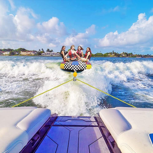 SELEWARE Heavy Duty Boat Tow Harness for Tubing, Boat Tow Rope with Stainless Steel Quick Connector, Heavy Duty Self