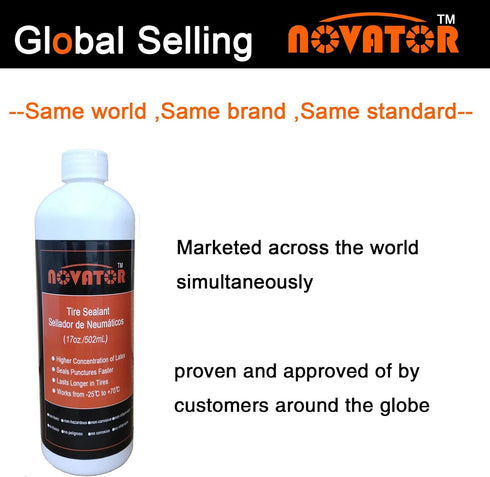 NOVATOR Endurance Bike Tire Sealant for Tubeless, Tubulars, Tubes, Seals Faster, Lasts Longer, for MTB, Road, Gravel