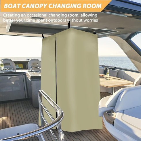 Privacy Tent for Boats - Pull-Down Type Privacy Curtain Suitable for Bimini Top