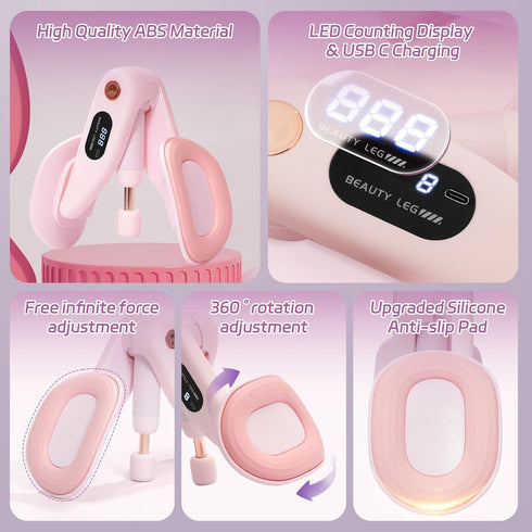 QIUQIUTONG8 2026 10-78LB 360 20LB QIUTONG Thigh Trainer Upgraded, Thigh Trainer Thigh Exerciser, LED Inner Thigh