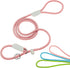 Durable Slip Lead, 5 FT Adjustable Dog Training Leash, Strong Nylon Rope for Large Medium Small Dogs, Pink