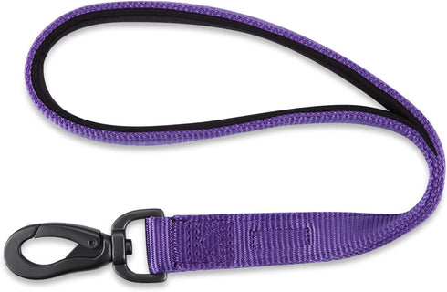 Hyhug Pets Premium 18 Inch Short Leash, Soft Padded Neoprene Handle for Medium Large Small Dogs, Ultra Violet