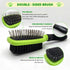 Pet Grooming Brush Set for Short/Long Haired Dogs, Cats – 4-Piece Kit with Double-Sided Pin Brush & Bath Brush