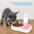 Double Dog Cat Bowls, 6.9" Dia Food Bowl and 11.6" L Water Bowl with Automatic Water Dispenser, Stainless Steel for