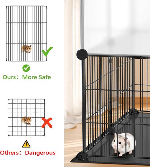 26 47.2" 23.6" 23.6",Puppy XiaZ Small Animal Playpen Panels, Guinea Pig Cages with Waterproof Mat x x Play Pen