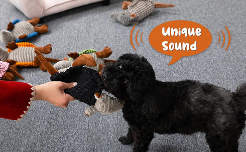 Hollypet Plush Squeaky Dog Toys, Big Armadillo Chew Toy for Small Medium Large Dogs, Dark Gray, Clean Teeth