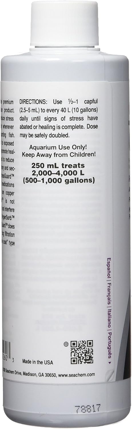 Seachem StressGuard Slime Coat Protection, Stress and Toxic Ammonia Reducer 250 ml