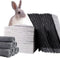 PINVNBY Rabbit Pee Pads,100 Pieces Disposable Cage Liners Black Carbon Super Absorbent