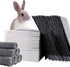 PINVNBY Rabbit Pee Pads,100 Pieces Disposable Cage Liners Black Carbon Super Absorbent