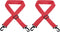 PATIKIL Ski Boot Carrier Strap - 2 Pack Adjustable Shoulder Sling for Snowboard Boots, Red