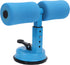 Sit-up Aid Bar for Floor, Portable Adjustable Sit Up Equipment with Foot Holder for Abdominal Muscle Exercise (blue)