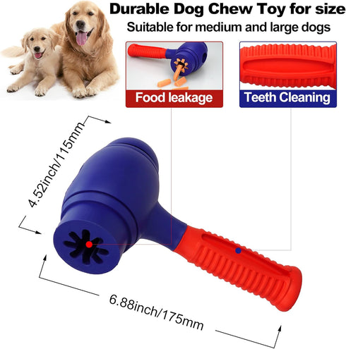 Dog Chew Toys for Aggressive Chewers - Natural Rubber Toys for Medium Large Dogs, Durable Indestructible Dog Toys