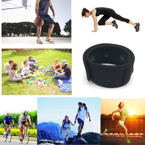 Wanty Adjustable Buckle Arm Bracelet - Wear Band with Mesh Pouch for Fitbit ONE/Fitbit Flex 2/Activity Tracker