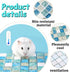 Crystal Hamster Cooling Pad, Scalable Quartz Glass Ice Crack Bed for Dwarf Hamster, Blue, M, 6 * 10cm