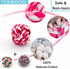 Puppy Toys Small Rope Balls for Teething, Pink Chew Toy, Gift for Small and Medium Dogs, 3-Pack
