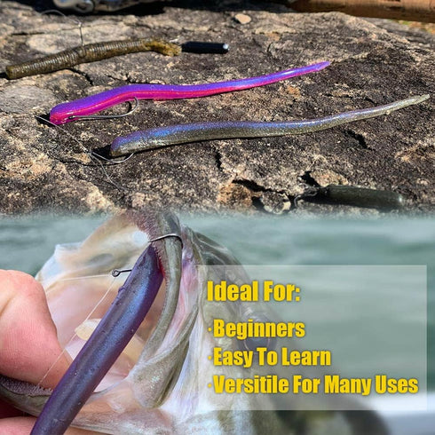 Ready Rig Drop Shot Rigs for Bass Fishing with Hooks and Sinker Weights