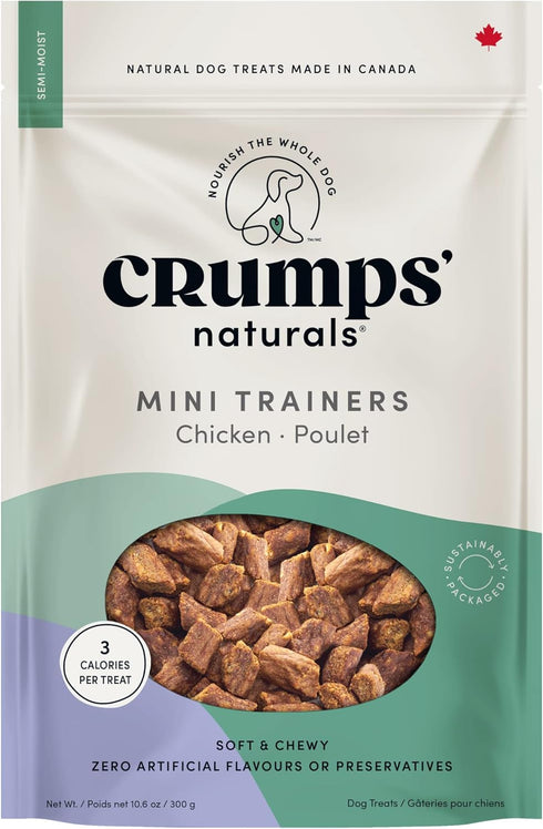 Crumps' Naturals Semi Moist Chicken Mini Trainers 10.6oz / 3000g, Brown (MT-C-250)