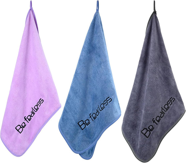 Puomue 3 Pack Microfiber Gym Towels, 30 Inch X 14 Inch, Ultra