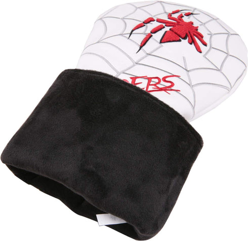 Spider Embroidery White Golf Head Covers for Driver/Fairway Wood/Hybrid/Iron