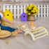 3in1 Chicken Perch Roosting Bar Jungle Gym Wooden Arch Bridge Platform Stand Ladder Climbing Ramp Toys for Chick