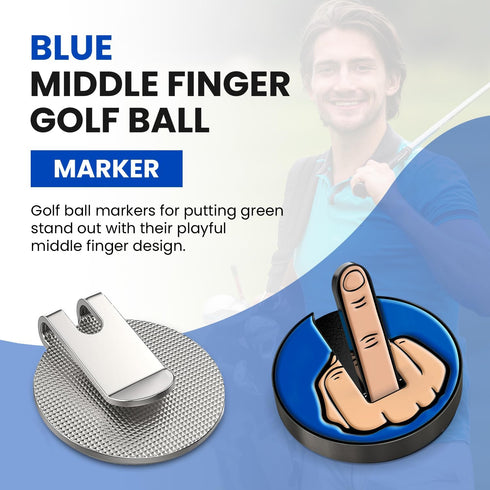 Ultimate Middle Finger Golf Ball Marker with Magnetic Hat Clip, Funny Alignment Ball Mark for Golf Lovers