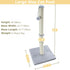 Tall Cat Scratching Post 34” Basic Vertical Scratcher for indoor Cats and Kittens, Cat Scratch with Sturdy Sisal Rope and Hanging Ball, Large Heavy Plush Base (Grey)