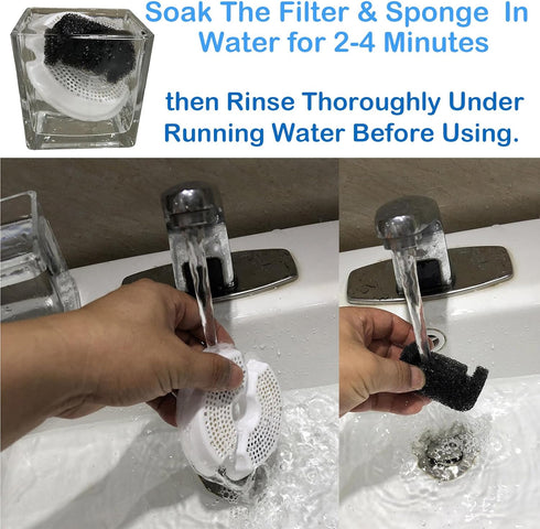 12 Pack 67oz/2l Cat Water Fountain Filters with Sponges for Pet Fountain Replacement Filter Compatible