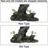 Zerodis Aquarium Ornaments, Simulation Resin Rockery Mountain View Stone with Moss Tree Rock Cave for Fish Tank