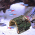 Betta Log Resin Hollow Tree Trunk Ornament, 4 Pcs Aquarium Hideout and Reptile Cave Decoration