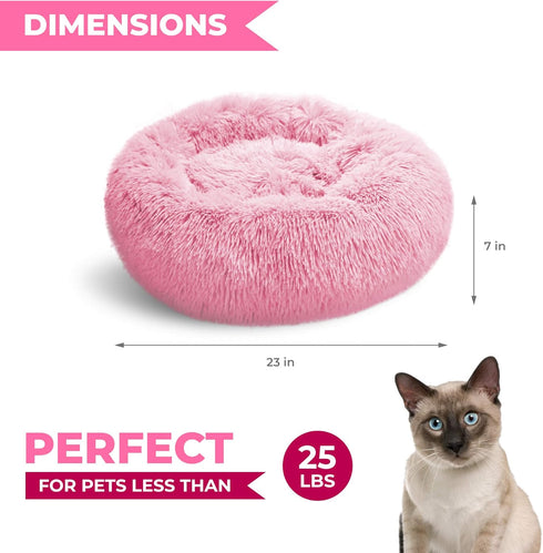 Cat Bed, Washable Cat Beds for Indoor Cats, Calming Pet Bed, Large Cat Bed, Kitty Kitten Bed