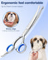 Furry Grooming Scissors Set, 5CR 6 in 1 Dog Grooming Scissors with Safety Round Heads for Dogs and Cats