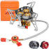 WADEO 6800W Windproof Camping Gas Stove with Piezo Ignition, 1LB Propane Tank Adapter for Outdoor Cooking and Hiking