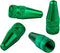 Presta Valve Caps, Anodized Aluminum, Use on Presta/French Valves, Designs: Bullet, Rocket, Hamburger (4 Pack)