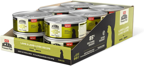 ACANA PREMIUM PATE Wet Cat Food - Lamb & Lamb Liver Recipe in Beef Bone Broth, 5.5oz (Case of 12)