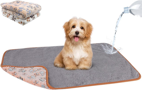 YUEPET Waterproof Dog Blankets, 2 Pack Washable Fleece Flannel Blankets for Bed Couch Protector for Small Dog Puppy Cat