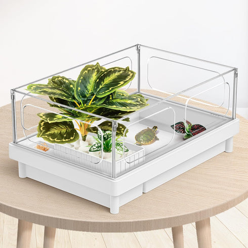 Reptile Artificial Plants, Terrarium Decorations for Aquarium Fish Tank, Amphibian Habitat Accessories