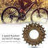 Single Speed Bike Freewheel, Metal 3 Speed Flywheel Bicycle Accessory for Mountain Road Bike (Threaded Type, 16/19/22T)