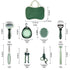 BURCHLIFE 8 Grooming Brush Kit - Pcs for Shedding & Matted Fur, Self-Cleaning with Flea Comb, Includes Indoor