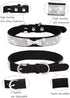 Dog Collar for Small Dogs, Adjustable Pink Suede Bling Rhinestone Collar, Cat Collar (XS, black4)