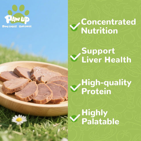 4.6 oz, PAWUP Freeze Dried Chicken Liver Pet Treats, High Protein Freeze-Dried Pet Food for Dogs, Cats, Fresh