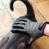 Otis and Claude Pet Grooming Gloves - Adjustable Strap, Gentle Hair Remover, Bathing, Massage Brush for Cats and Dogs