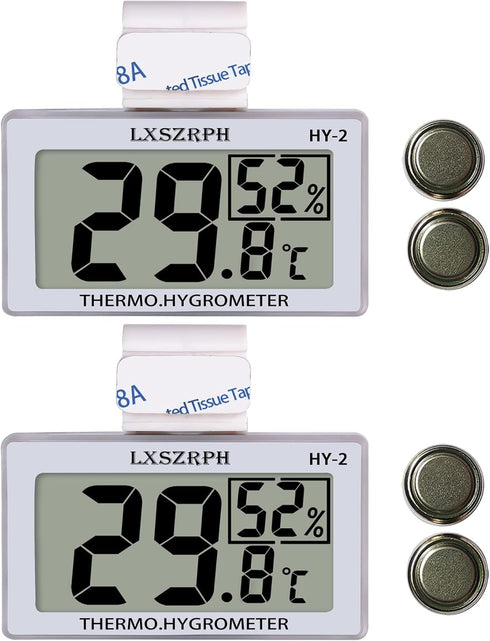 Reptile Hygrometer Thermometer, Digital Amphibian Hygrometer Thermometer with Hook, Temperature Humidity Meter Gauge
